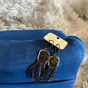 NWT Pink Panache Upcycled LV earring